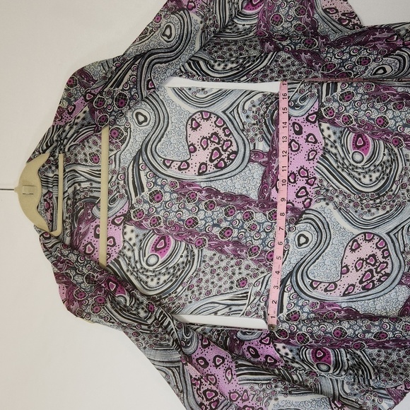 Accents by Lovello Sheer Chiffon Waterfall Front Sleeveless High Low Cardiagan - Picture 13 of 13